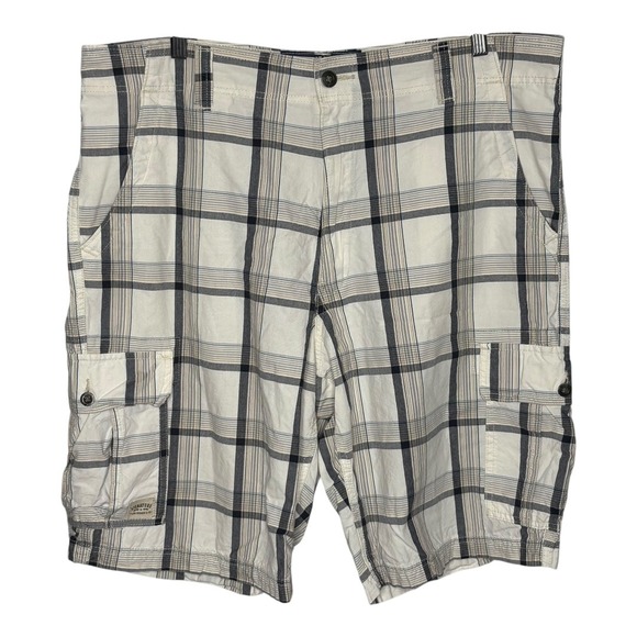 Levi Strauss Signature Cargo Shorts Plaid Casual‎ Outdoor Everyday Men Size 40 - Picture 2 of 8
